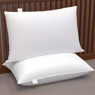 Craftzilla home furnishing Microfibre Solid Sleeping Pillow Pack of 2(White)