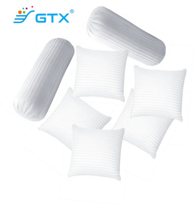 GTX Premium Diwan set of 5 cushions and 2 blaster Microfibre Stripes Bolster Pack of 7(White)