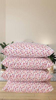 Rolling Animal Microfibre Sleeping Pillow Pack of 4 Solid LUXARY(Multicolor)