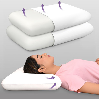 araami Memory Foam Orthopaedic Pillow Pack of 1 Solid Memory Relief(White)