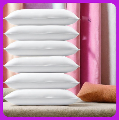 Urmila Creation Microfibre Sleeping Pillow Pack of 6 Solid LUXURY(White)