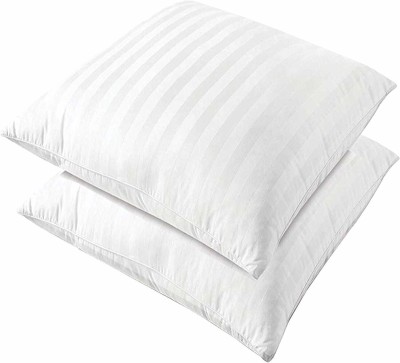 TSAYA 202400-2-16*16 Polyester Fibre Stripes Cushion Pack of 2(White)