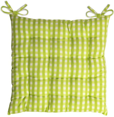 Pixel Home Microfibre Chair Pad Pack of 1 Solid(Neon)