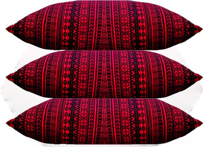 Changers Microfibre Geometric Sleeping Pillow Pack of 3(Maroon)