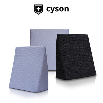 Cyson Memory Foam Polka Orthopaedic Pillow Pack of 1(White, Black)