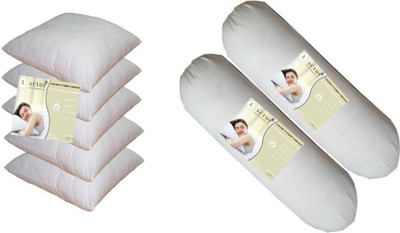 ACTOS Microfibre Solid Bolster Pack of 7(White)