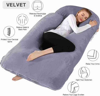 vyomfit pillow Polyester Fibre Solid Pregnancy Pillow Pack of 1(Multicolor)