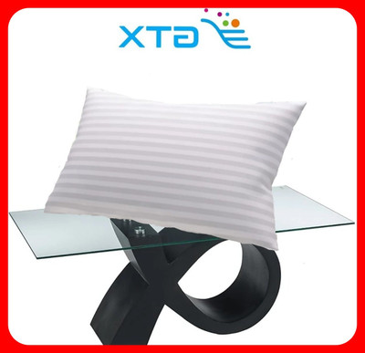 GTX Microfibre Stripes Sleeping Pillow Pack of 1(White)
