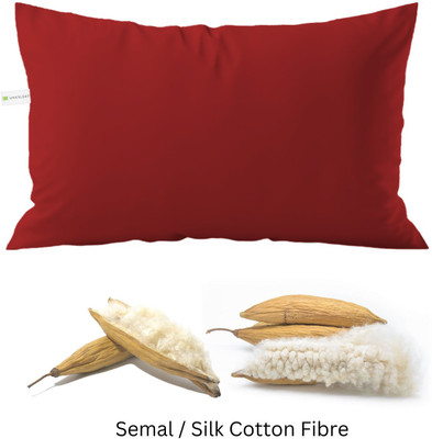 CloudRest Semal Pillow Cotton Nature Sleeping Pillow Pack of 1(Red)