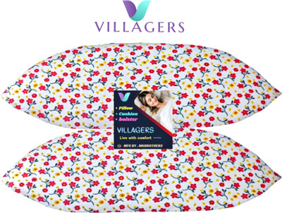 VILLAGERS LUXURY Microfibre Abstract Sleeping Pillow Pack of 2(Multicolor)