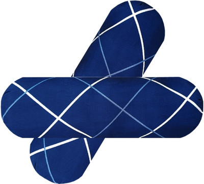 BHEBHA Microfibre Abstract Bolster Pack of 2(BLUE LINE 1)