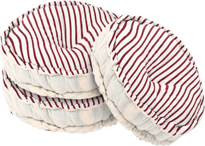 KUBER INDUSTRIES Microfibre Solid Chair Pad Pack of 3(Maroon)