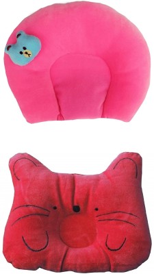 Little Love Mustard Seeds, Polyester Fibre Animals Baby Pillow Pack of 2(Pink & Red)