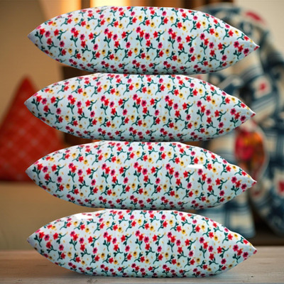 CIEZAR Microfibre Sleeping Pillow Pack of 4 Solid(Multicolor)