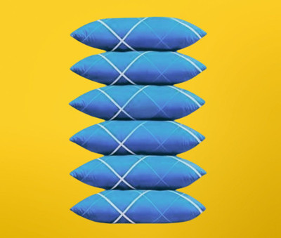 Rolling Animal Microfibre Sleeping Pillow Pack of 6 Solid LUXARY(Multicolor)