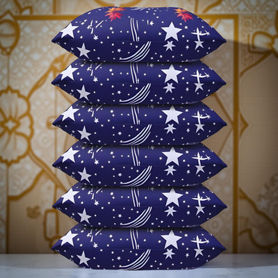 CIEZAR Microfibre Sleeping Pillow Pack of 6 Solid(Blue)