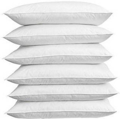 Barbarik Ultra Soft Microfiber Sleeping Pillow Microfibre Solid Sleeping Pillow Pack of 6(White)