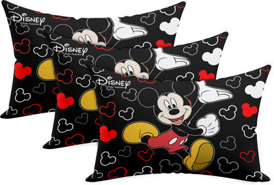 KUBER INDUSTRIES Microfibre Solid Sleeping Pillow Pack of 3(Black)