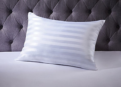 LA VERNE Microfibre Sleeping Pillow Pack of 1 Stripes(White)