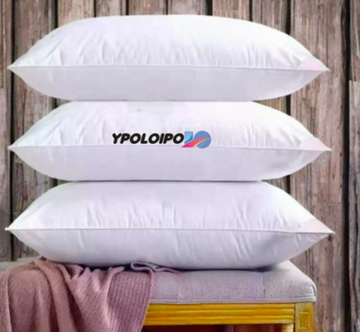 LIPONOS LUXURY Polyester Fibre Abstract Sleeping Pillow Pack of 3(White)