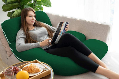 fluffymummy Cotton Solid Pregnancy Pillow Pack of 1(Green)