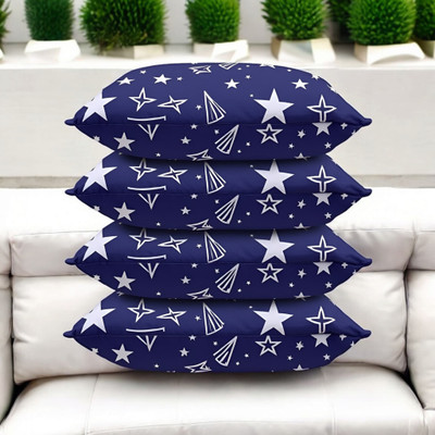 GZZZSD Microfibre Sleeping Pillow Pack of 4 Solid(Blue)