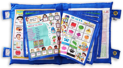 himanshu tex Soft Pillow Book with English Alphabets,Numbers,Spellings for Playing Kids(Blue)
