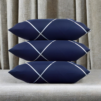 Urmila Creation Microfibre Sleeping Pillow Pack of 3 Solid LUXURY(Blue)
