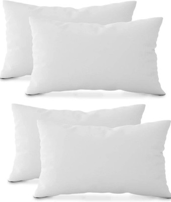 GUNVAR INDIA PRIVATE LIMITED Polyester Fibre Sleeping Pillow Pack of 4 Abstract LUXURY(White)