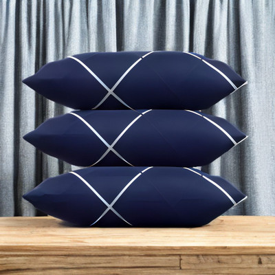 Urmila Creation Microfibre Sleeping Pillow Pack of 3 Solid(Blue)