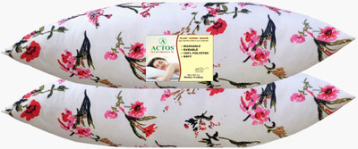 ACTOS Microbeads Abstract Sleeping Pillow Pack of 2(White)