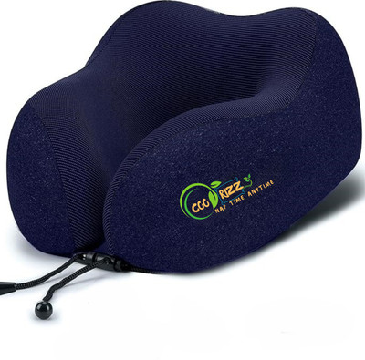 COORIZZ Memory Foam Solid Travel Pillow Pack of 1(Blue)