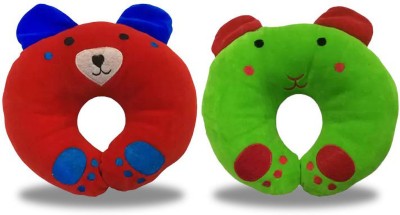 InEffable Cotton Animals Baby Pillow Pack of 2(Red, Green)