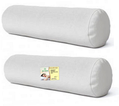 ACTOS Microfibre Solid Bolster Pack of 2(White3)