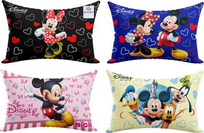 Heart Home Microfibre Sleeping Pillow Pack of 4 Toons & Characters(Multicolor)