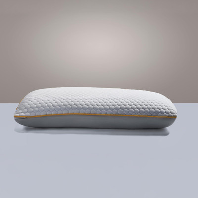 SleepyCat Foam Sleeping Pillow Pack of 1 Solid Marshmallow Premium Medium-Soft Foam Pillow (25x16 inch)(White)