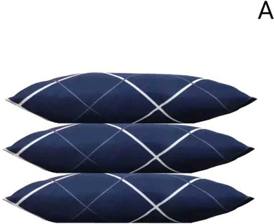 STOMIA STOMIA LUXURY SOFT PILLOW Polyester Fibre Solid Sleeping Pillow Pack of 3(Blue)