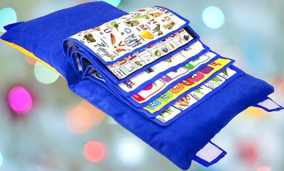 MDzEnterprise Cotton Alphanumeric Baby Pillow Pack of 1(Blue)