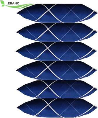 ERANC LUXURY Polyester Fibre Abstract Sleeping Pillow Pack of 6(Blue Line)