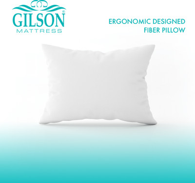 Gilson Ergonomic Designed 16x24 Inch Polyester Fibre Solid Sleeping Pillow Pack of 1(White)
