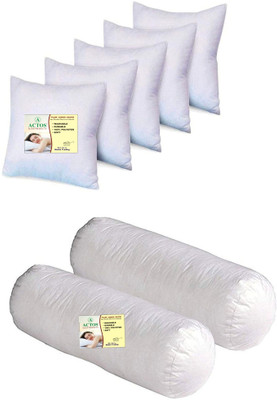 ACTOS Microfibre Solid Bolster Pack of 7(White1)