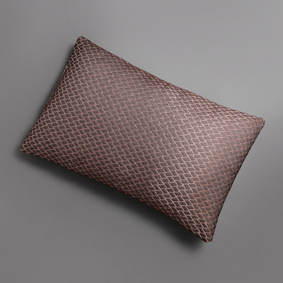 LA VERNE LUXURY Microfibre Geometric Sleeping Pillow Pack of 1(Brown)