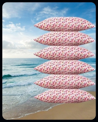 JAYOG ENTERPRISE Sleeping Pillow Set Of 6 Microfibre Floral Sleeping Pillow Pack of 6(Multicolor)