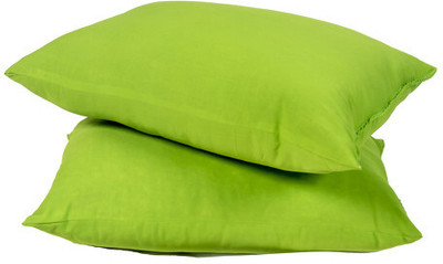 Fiveminmore Satin Microfiber Sleeping Pillow for Home|17x27 Inch Soft Fluffy Plan Pillow| Microfibre Solid Sleeping Pillow Pack of 1(Light Green)