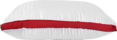 SIROKI BOND Microfibre Solid Sleeping Pillow Pack of 1(White-Red)