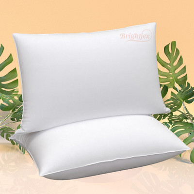 brightjex Memory Foam Solid Body Pillow Pack of 2(White)