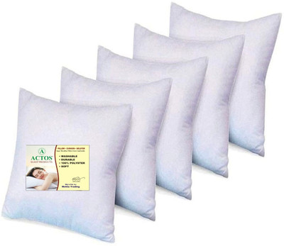 ACTOS Microfibre Solid Cushion Pack of 5(White5)