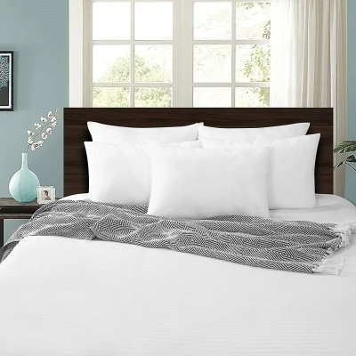 KIRAN RETAILS Microfiber Solid Sleeping Pillow Polyester Fibre Solid Sleeping Pillow Pack of 5(White)