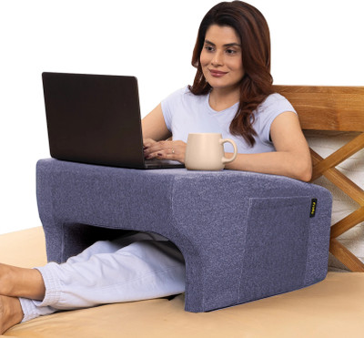 Frido Lap Desk Pillow, Portable Computer Table & Laptop Lap Desk for Sofa, Bed, Floor Memory Foam Solid Cushion Pack of 1(Blue)