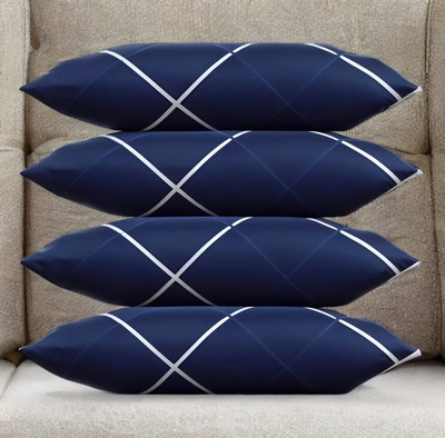 GUNVAR INDIA PRIVATE LIMITED LUXURY Polyester Fibre Solid Sleeping Pillow Pack of 4(Blue)